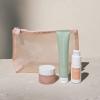imageSummer Fridays Morning Minis Set with Travel Bag Super Amino Gel Cleanser 17 Fl Oz CC Me Serum 05 Fl Oz Cloud Dew OilFree Gel Cream 05 Fl Oz