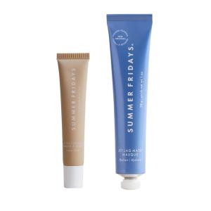 imageSummer Fridays Lip Butter Balm DayNight Hydrating Lip Mask  Shea Butter Vegan  Vanilla 05 Oz  Jet Lag Mask Mini  Hydrating Nourishing Face Mask with Antioxidants 1 oz