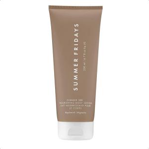 imageSummer Fridays Summer Silk Nourishing Body Lotion  Hydrating Body Lotion with Hyaluronic Acid Shea Butter Grapeseed Oil and Cocoa Butter  NonGreasy Moisturizer for Dry Skin 67 Fl Oz