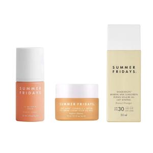 imageSummer Fridays Simple Morning Routine  CC Me Serum for Brightening Skin 1 Fl Oz  Cloud Dew Gel Cream Face Moisturizer 17 Fl Oz  Shade Drops SPF 30 Sunscreen 17 Oz