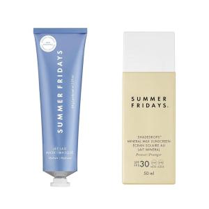 imageSummer Fridays Summer Skin Essentials  Jet Lag Mask Hydrating Face Moisturizer 225 Oz  Shade Drops Broad Spectrum SPF 30 Sunscreen 17 Oz
