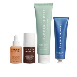 imageSummer Fridays The Nighttime Routine Set  Heavenly Sixteen Face Oil 1 Fl Oz  Jet Lag Hydrating Mask 225 Oz  Midnight Ritual Retinol Serum 1 Oz  Super Amino Gel Cleanser 15 Fl Oz