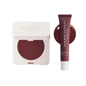 image:imageSummer Fridays Berry Glow Duo  Blush Butter Balm Berry Spritz 014 Oz Tinted Lip Butter Balm Brown Sugar 05 Oz Hydrating Cream Blush amp Conditioning Lip Balm for Dewy Color amp Shine