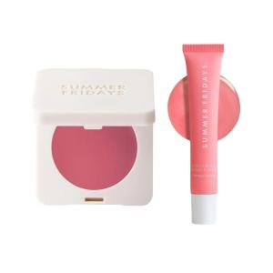 image:imageSummer Fridays Rosy Glow Duo  Blush Butter Balm Sweet Ros 014 Oz Tinted Lip Butter Balm Pink Sugar 05 Oz Hydrating Cream Blush amp Conditioning Lip Balm for Dewy Color amp Shine