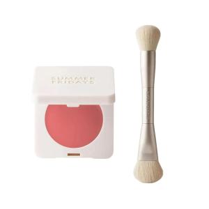 image:imageSummer Fridays Dewy Flush Duo  The Blush Brush 1 Count Blush Butter Balm Soft Strawberry 014 Oz Blendable Cream Blush for Natural Hydrated Glow