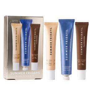 image:imageSummer Fridays Hydration Trio  Travel Size Jet Lag Mask  Full Size Lip Butter Balm Duo in Hot Chocolate  Toasted Marshmallow  Skin Care Set for Hydrated Complexion  Glossy Soft Lips 3 Count3 Count Pack of 1