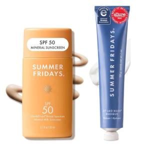 image:imageSummer Fridays ShadeDrops SPF 50 Mineral Milk Sunscreen  Lightweight  Hydrating Face Sunscreen  Zinc Oxide SPF for Face with Ceramides  Daily Skin Care for Sensitive Skin  Vegan Sunblock 17 Oz2 Count Pack of 1