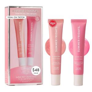 image:imageSummer Fridays Lip Butter Balm Summer Fruit Trio  Tinted Hydrating Lip Balm for Instant Moisture  Glassy Shine  Vegan Skincare Makeup with Shea Butter  Set Includes Pink Guava Poppy  CherryStrawberry Soft Serve  Birthday Cake